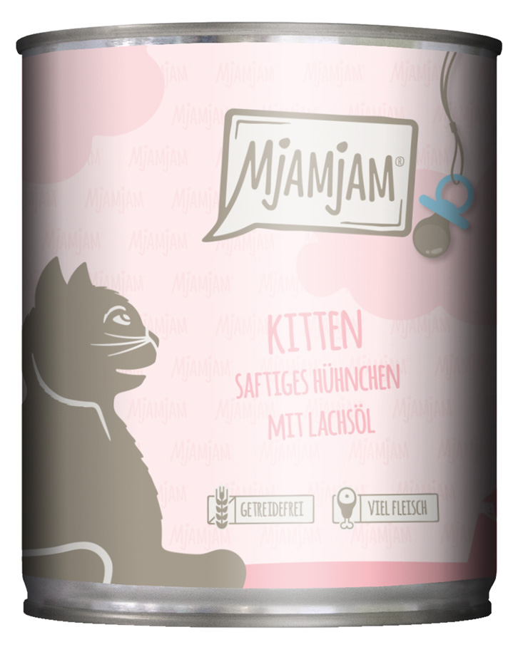 Kitten saftiges Hühnchen mit Lachsöl