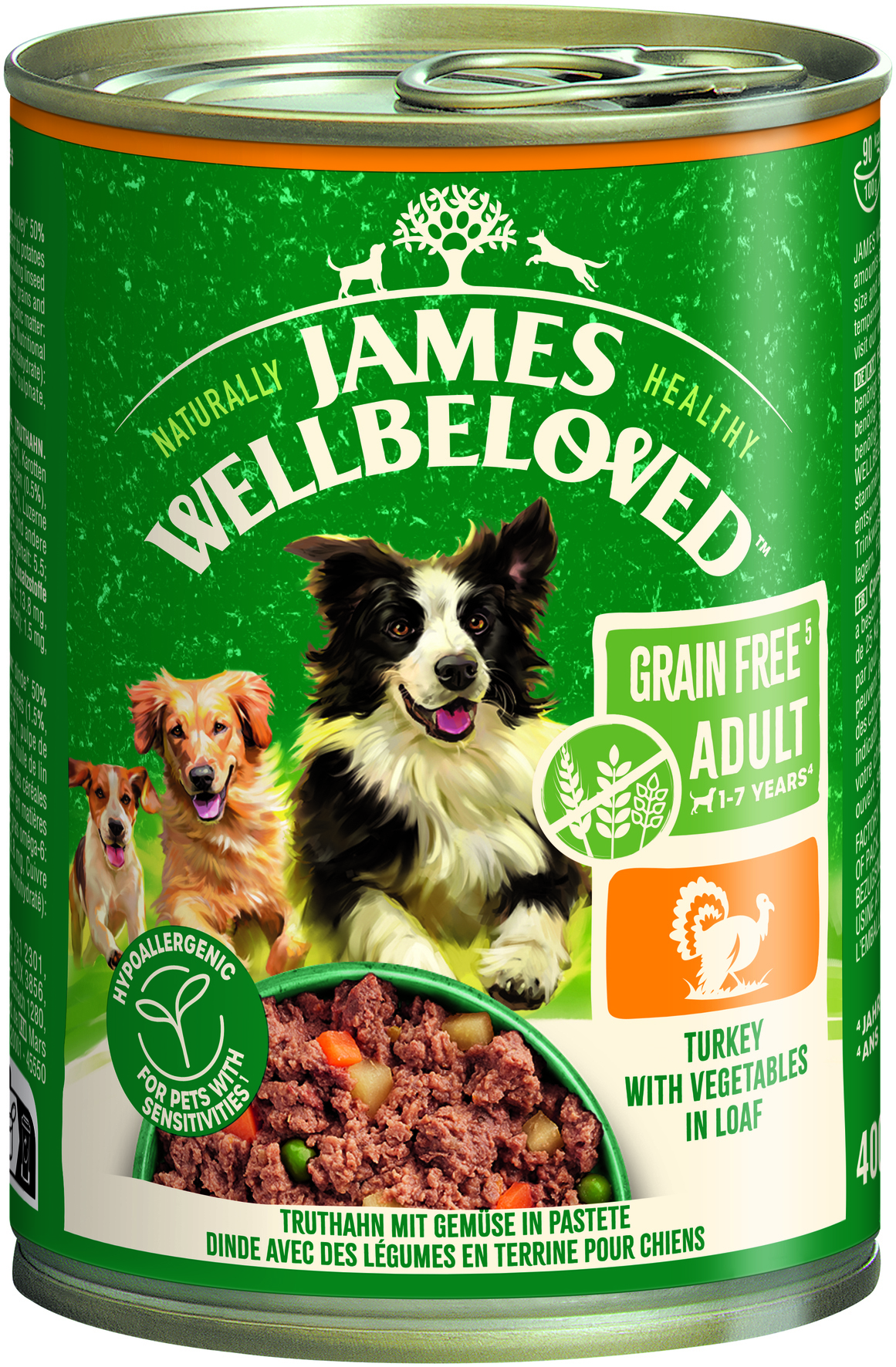 Grain Free Truthahn mit Gemüse in Pastete