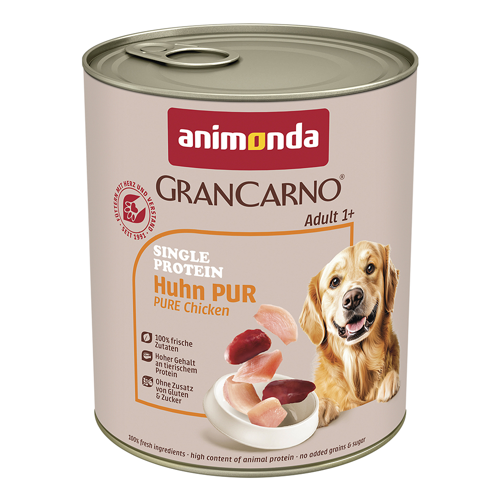 Animonda Gran Carno - Single Protein Huhn pur - 6 x 800 g - 1