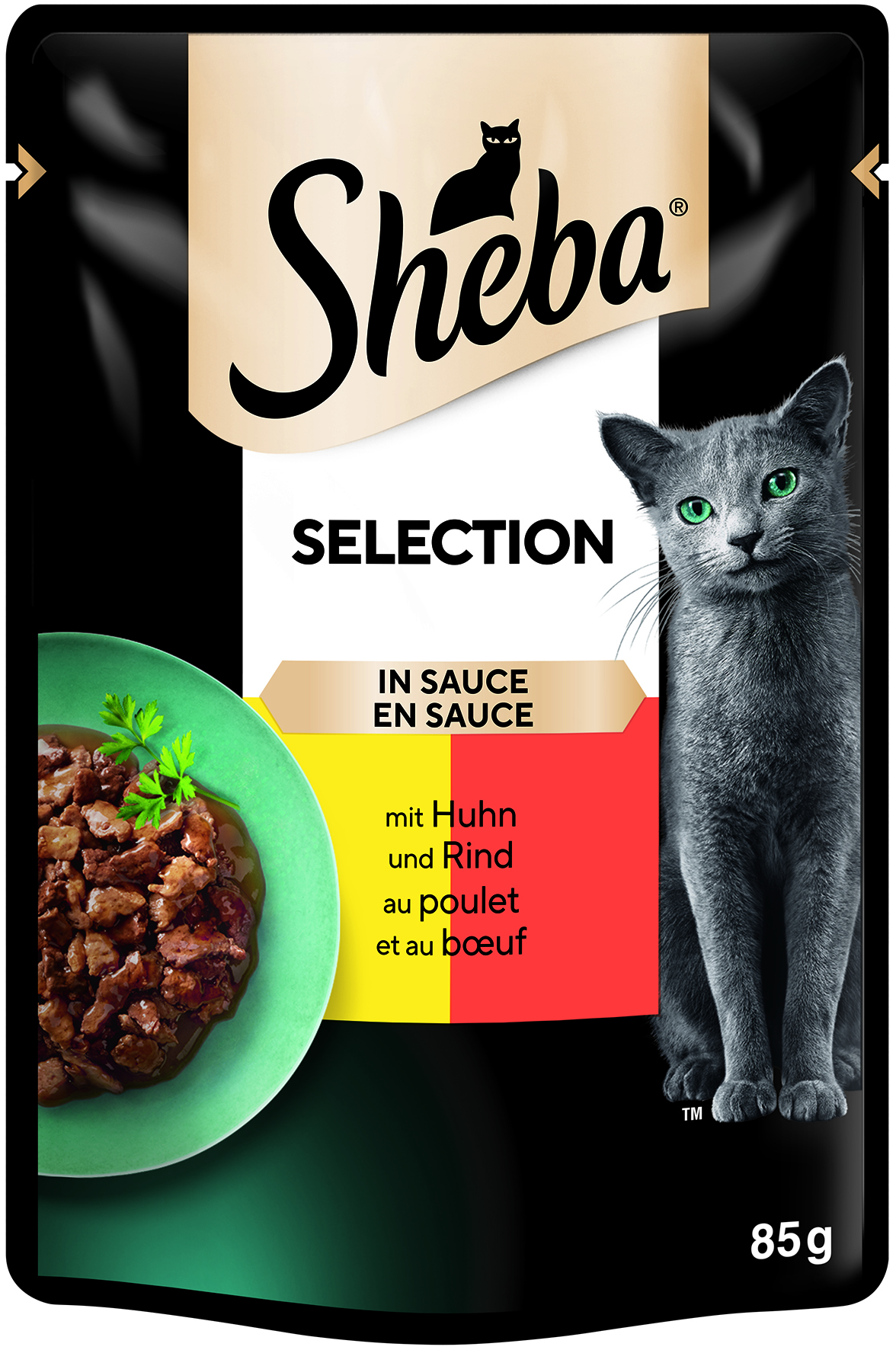 Sheba - Selection in Sauce mit Huhn & Rind - 28 x 85 g - 1