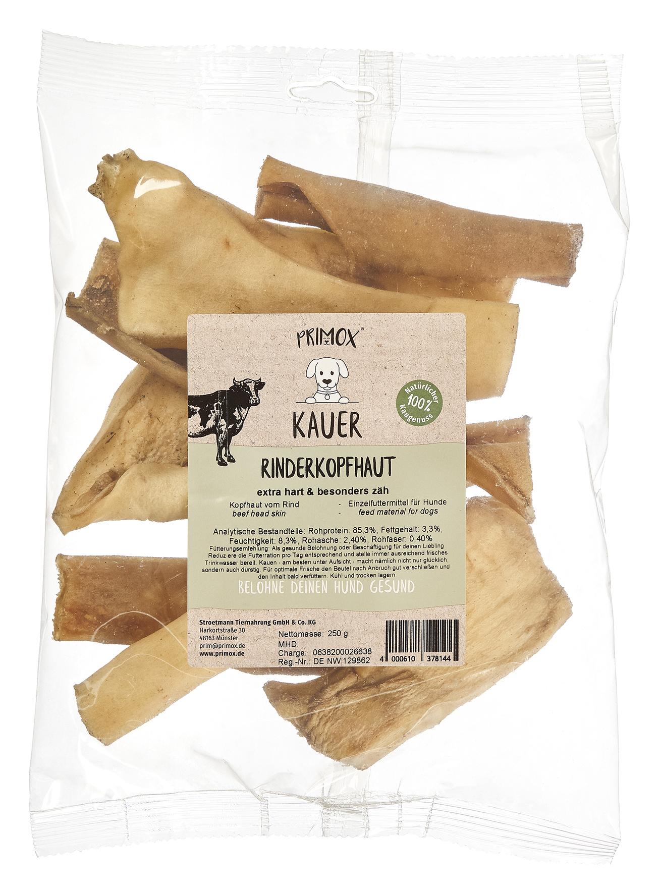 Rinderkopfhaut 250g