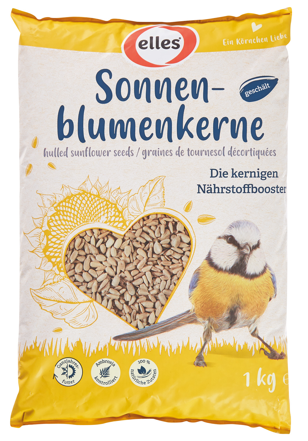 elles - Sonnenblumenkerne geschält 1kg - 15 x 1kg - 1