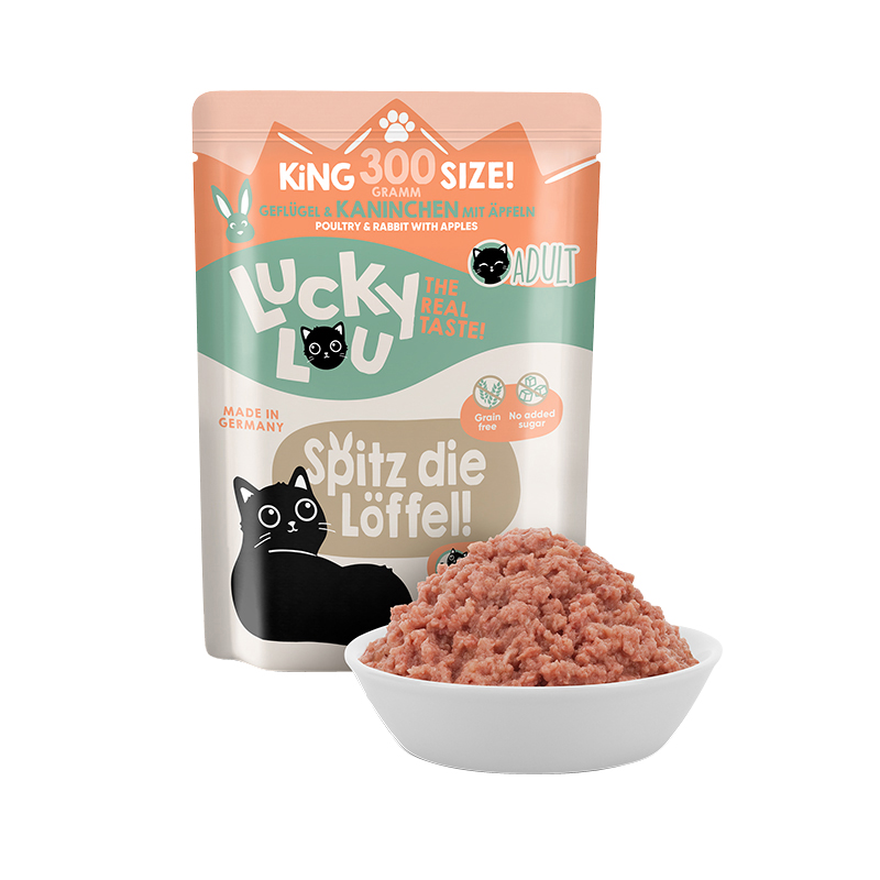 Lucky Lou - Adult Geflügel & Kaninchen - 6 x 300 g - 3