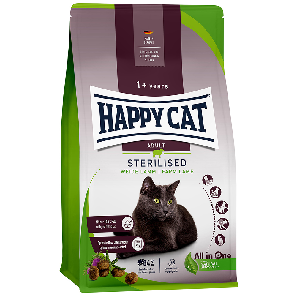 Happy Cat - Sterilised Adult Weide Lamm - 6 x 300 g - 1