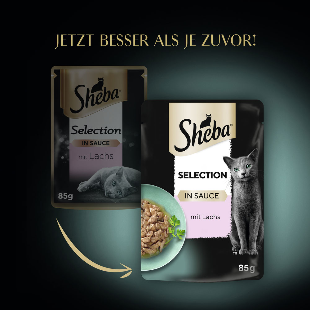 Sheba - Selection in Sauce mit Lachs - 28 x 85 g - 4