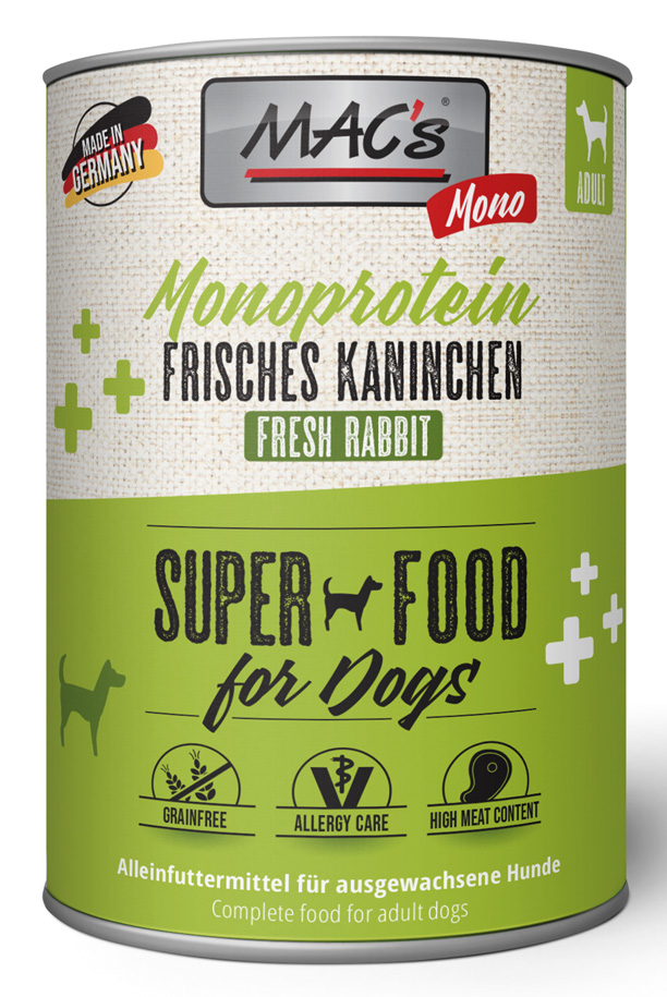 MAC´s - DOG Mono Sensitive Kaninchen - 6 x 400g - 1