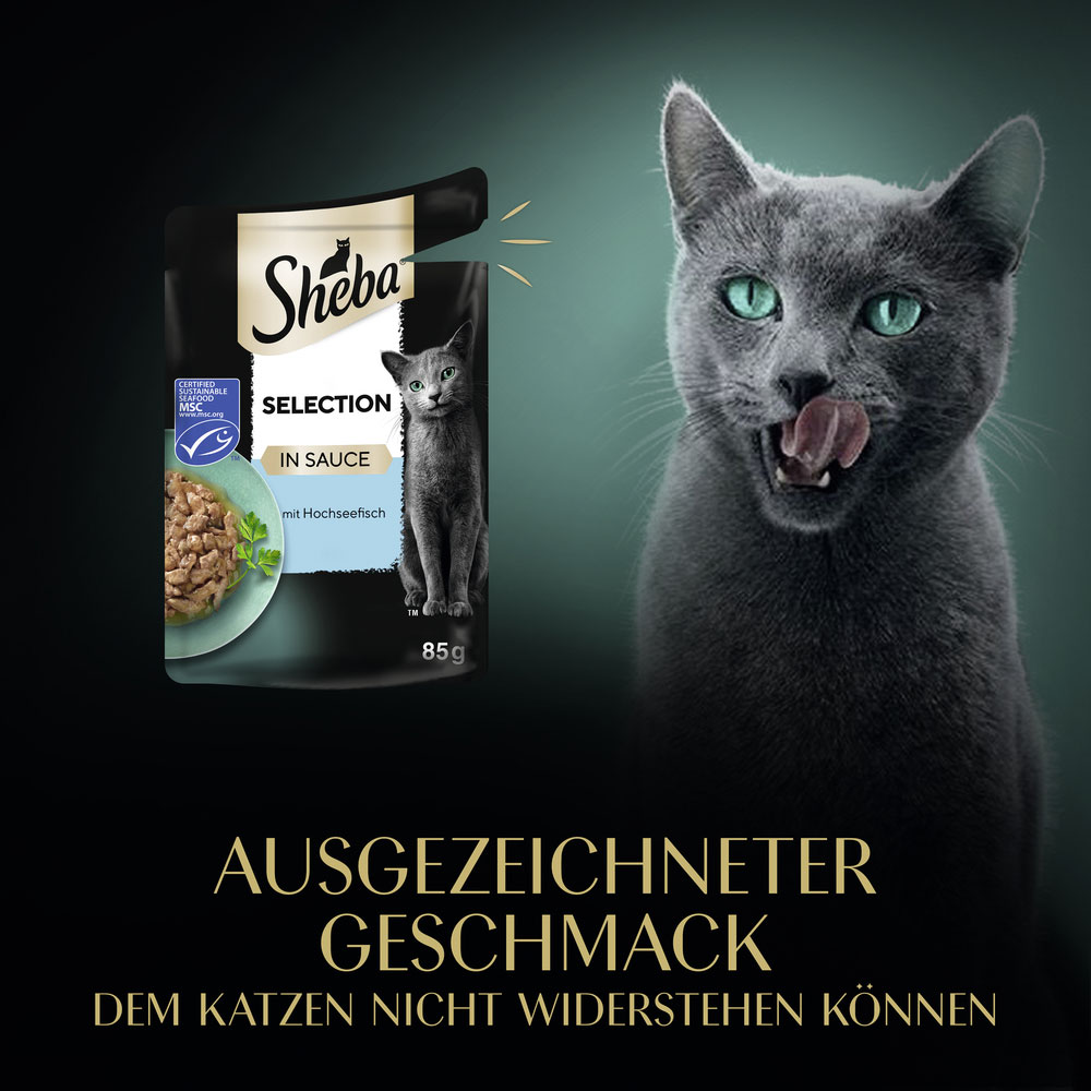 Sheba - Selection in Sauce mit Hochseefisch (MSC) - 28 x 85 g - 5