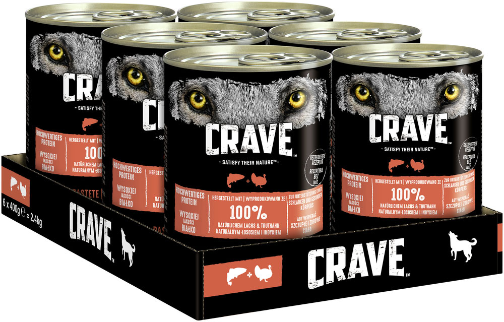 Crave - mit Lachs und Truthahn - 6 x 400g - 2