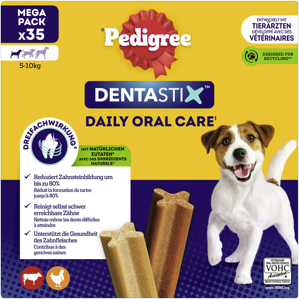 Pedigree - Denta Stix Daily Oral Care MP - Für kleine Hunde - 4 x 35 Stück - 1