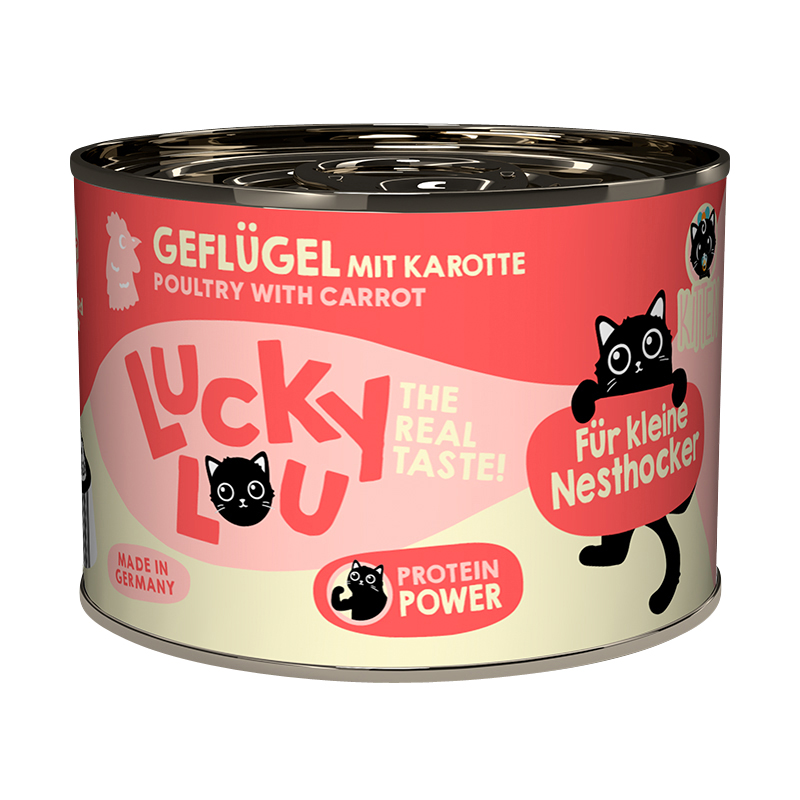 Lucky Lou - Lifestage Kitten mit Geflügel - 6 x 200 g - 1