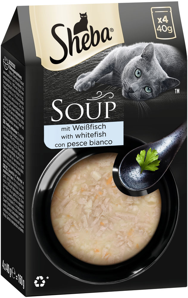 Sheba - Multipack Soup mit Weißfisch - 10 x 4X40g - 2
