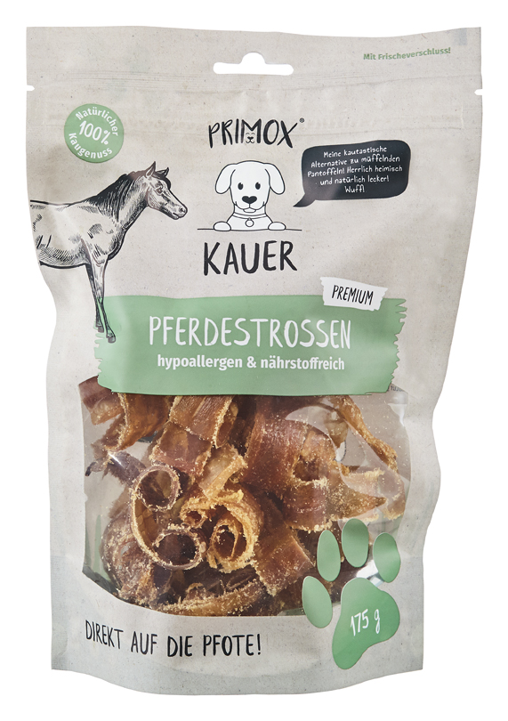 Primox Kauer Pferdestrossen 175 g im Beutel hypoallergen & nährstoffreich Primox Kauer Pferdestrossen 175 g im Beutel hypoallergen & nährstoffreich