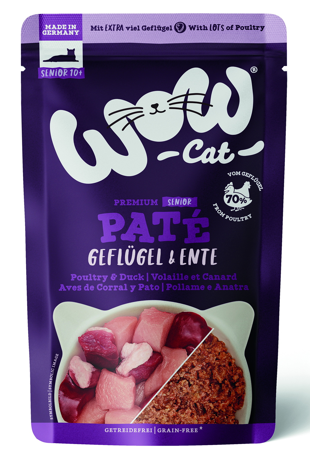WOW CAT - Senior Geflügel & Ente - 12 x 125 g - 1