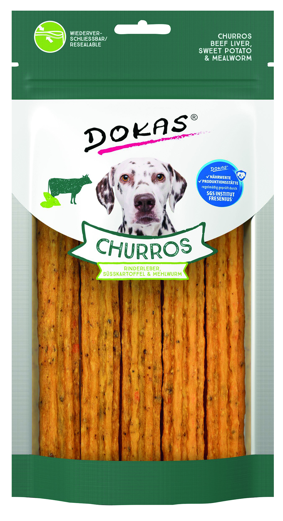 Churros mit Rinderleber, Süsskartoffel & Mehlwurm