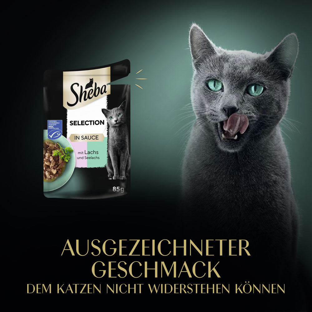 Sheba - Selection in Sauce mit Lachs & Seelachs (MSC) - 28 x 85 g - 4