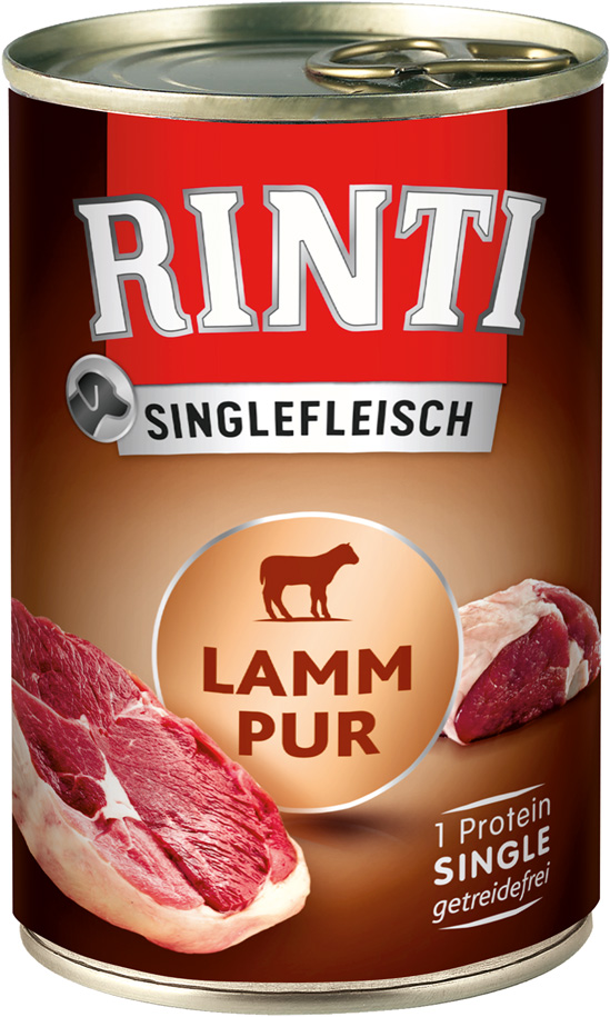 Rinti - Singlefleisch Lamm Pur - 12 x 400g - 1