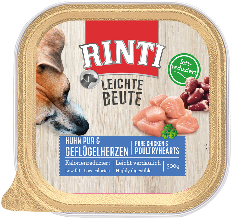 Rinti - Leichte Beute Huhn & Geflügelherzen - 9 x 300 g - 1