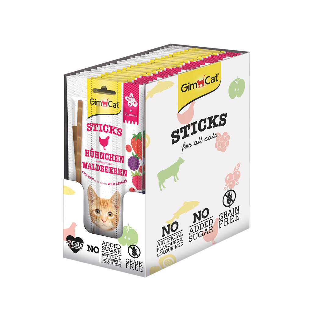 GimCat - Duo-Sticks Hühnchen & Waldbeere - 2