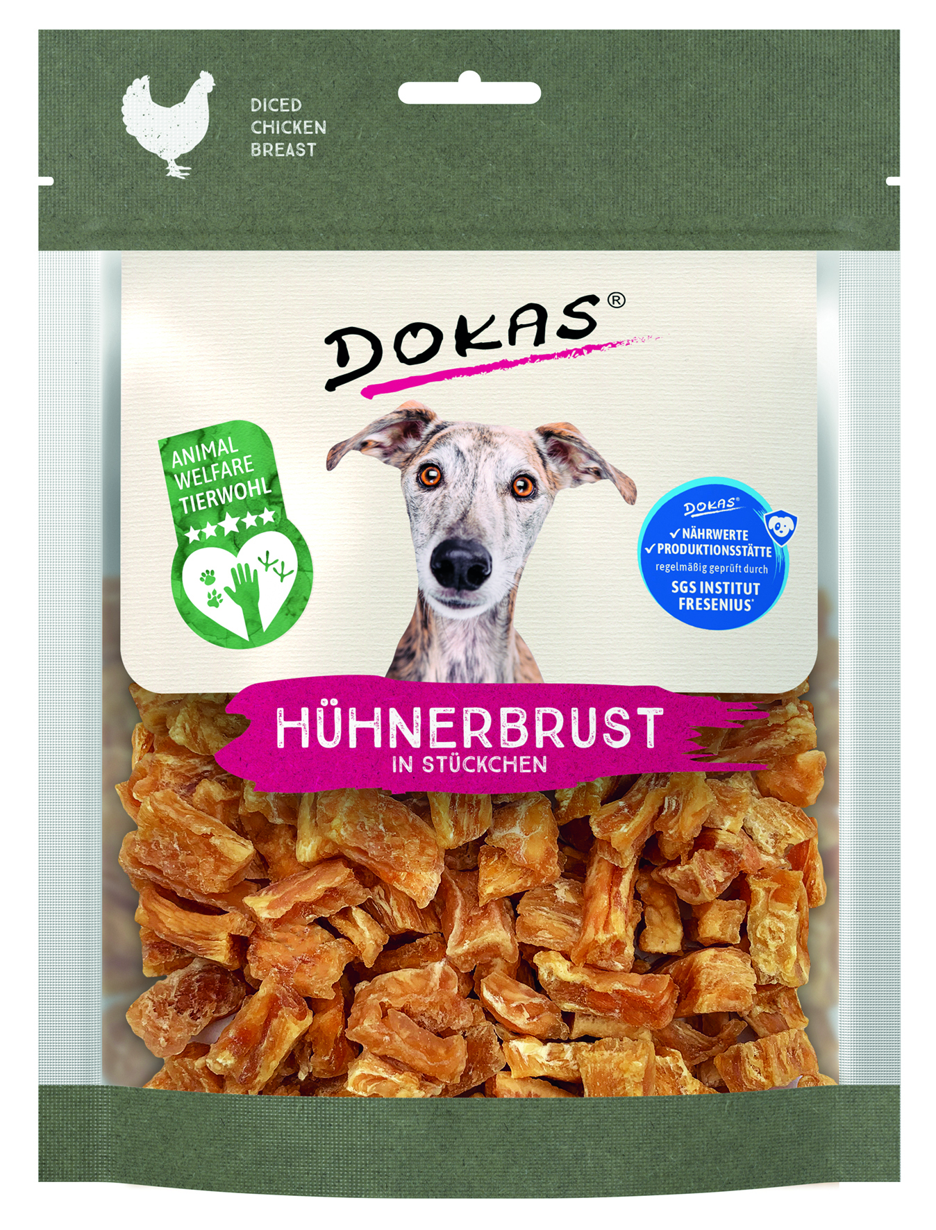 Hühnerbrust in Stücken