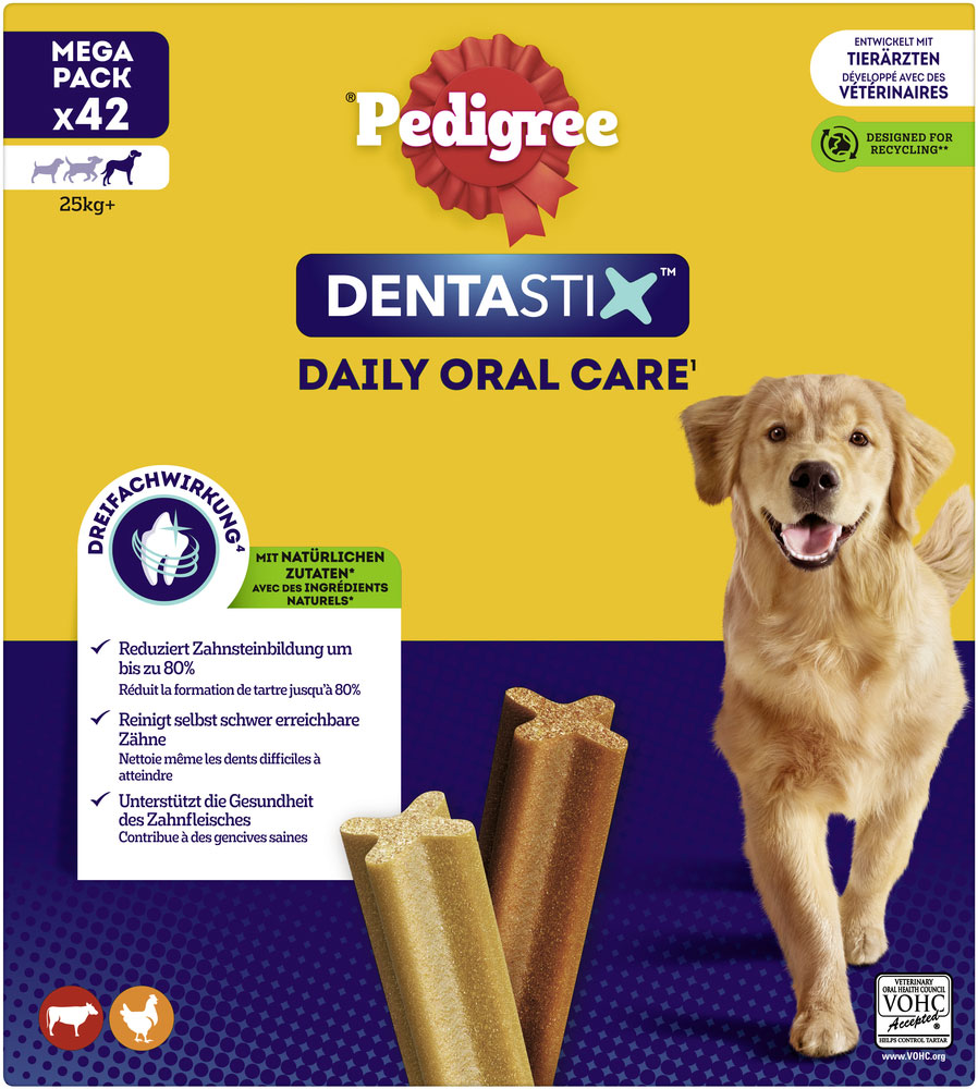 Pedigree - Denta Stix Daily Oral Care Megapack - Für große Hunde - 1 x 42 Stück - 1