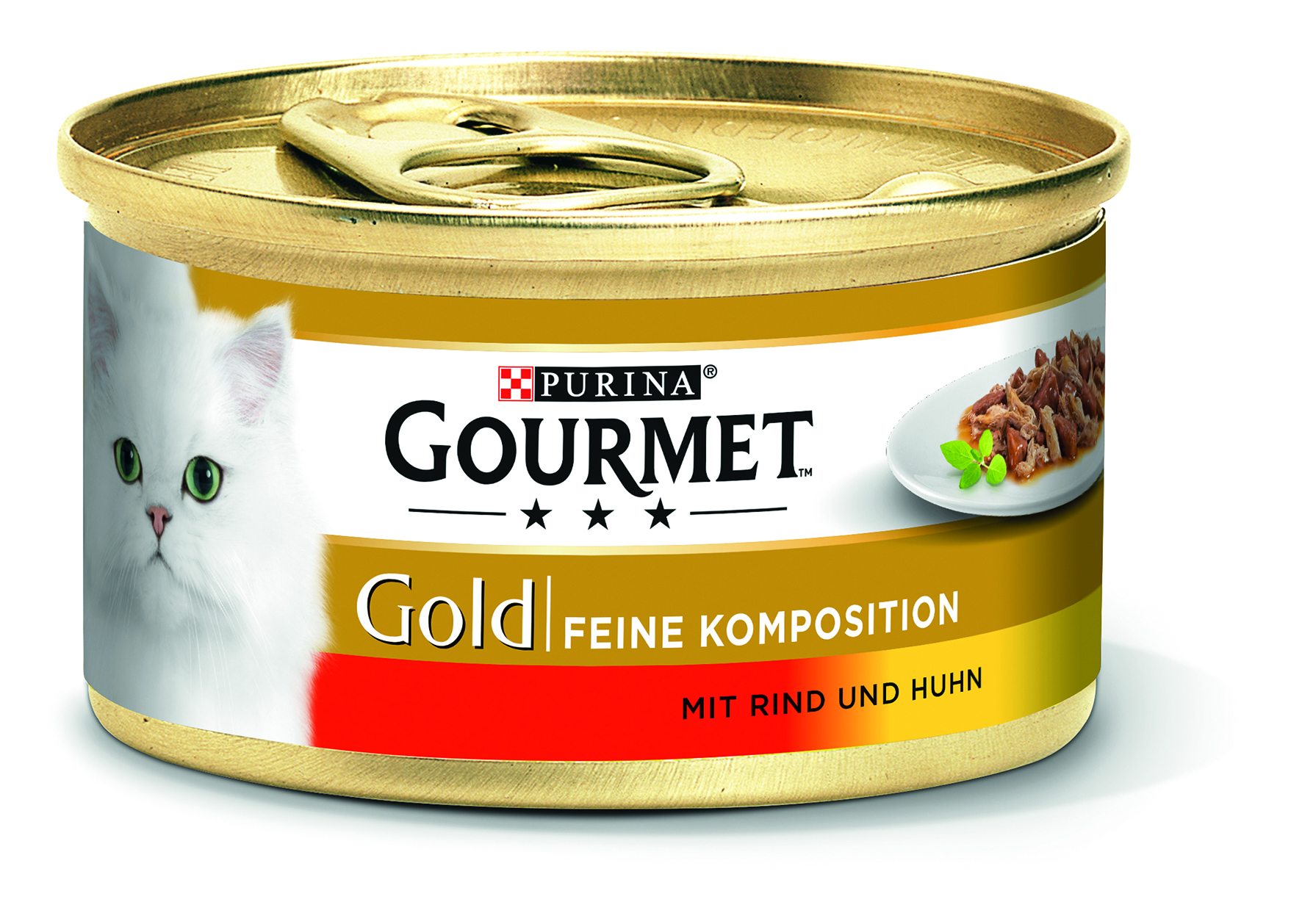 Gold Feine Komposition mit Rind & Huhn