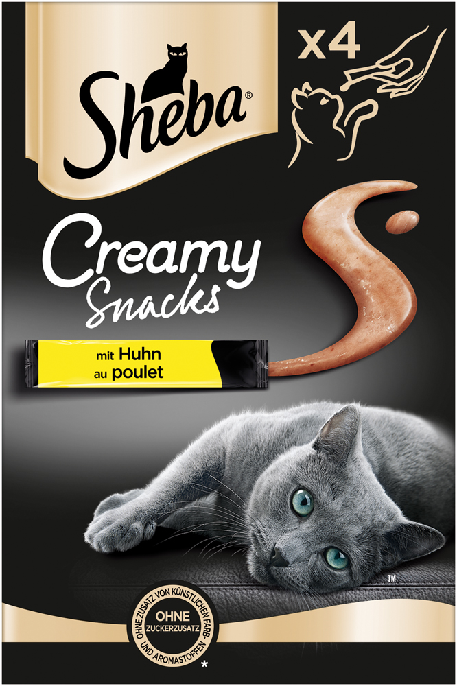 Sheba - Creamy Snack mit Huhn - 1 x 4X12g - 1