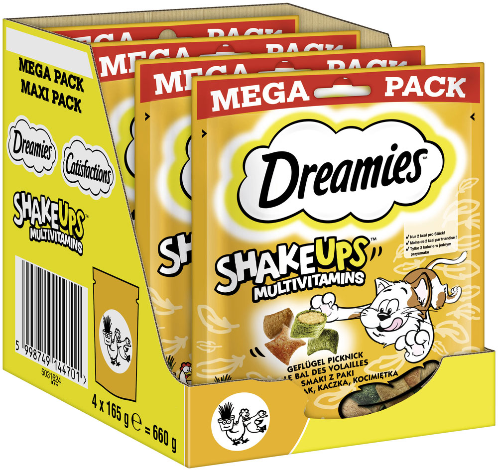 Dreamies - Mega Pack Shake Ups mit Geflügel - 1 x 165g - 3