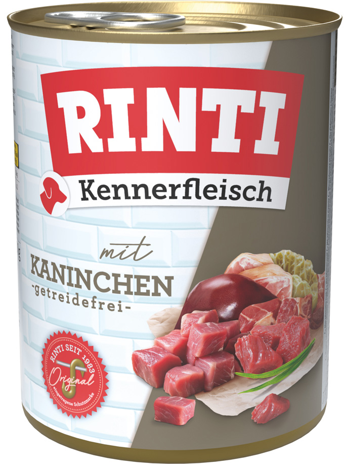 Rinti - Kennerfleisch Kaninchen - 12 x 800g - 1