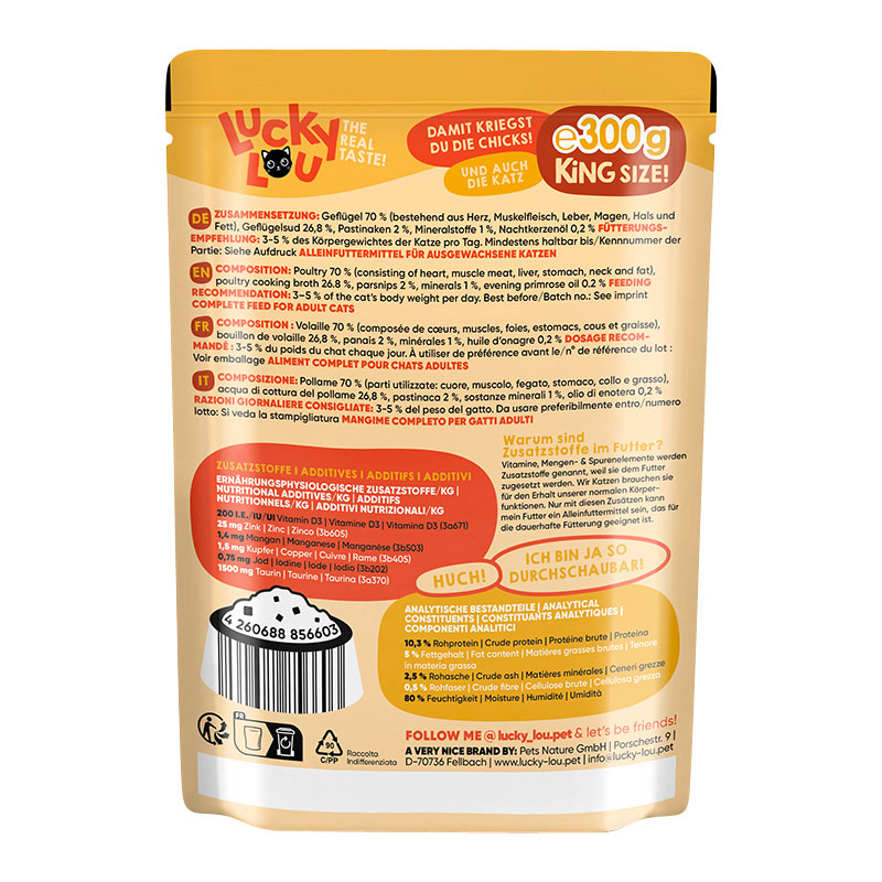 Lucky Lou - Adult Geflügel - 6 x 300g - 2