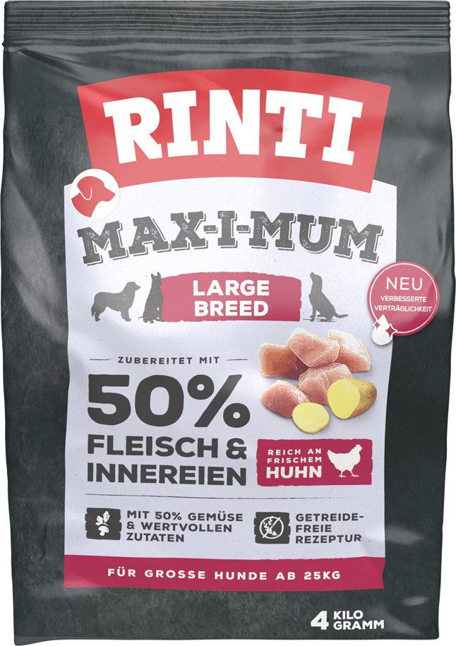 Rinti - Max-i-mum Large Breed Huhn - 2 x 4 kg - 1