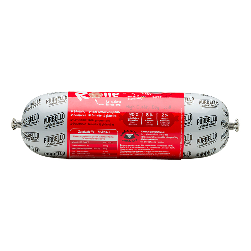 Purbello - Hunderolle mit Rind - 1 x 800g - 5