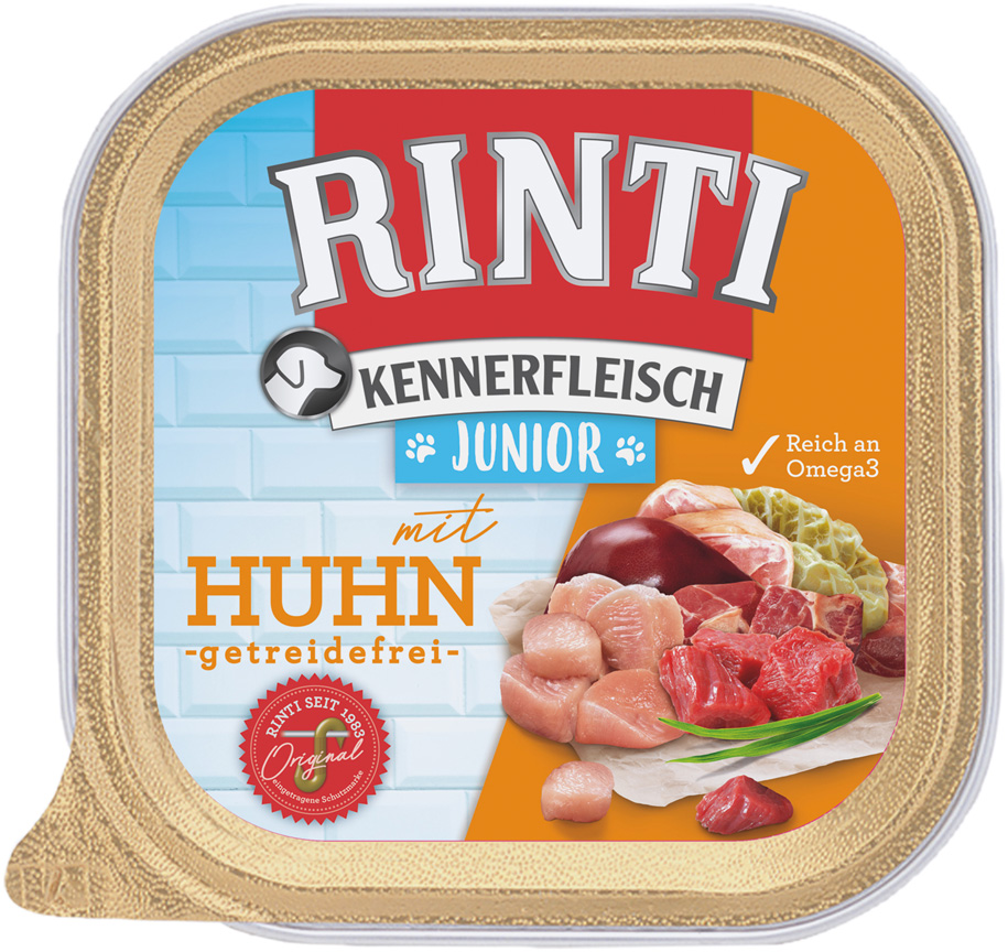Rinti - Kennerfleisch Junior mit Huhn - 9 x 300g - 1