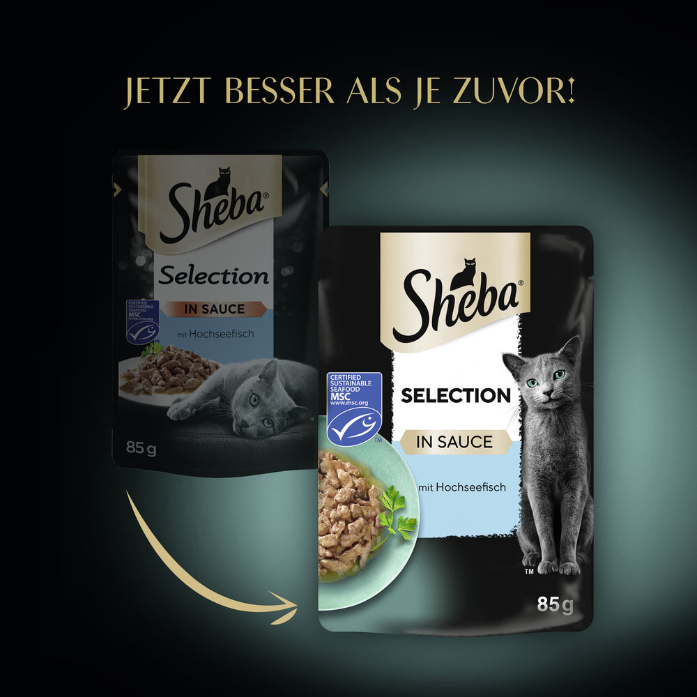 Sheba - Selection in Sauce mit Hochseefisch (MSC) - 28 x 85 g - 4