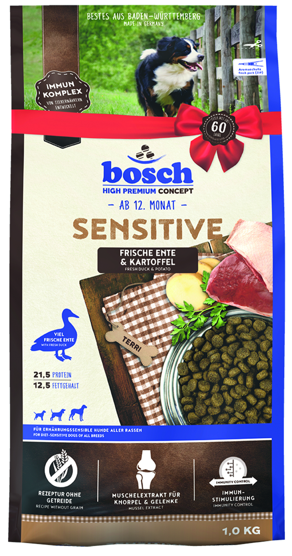 Bosch - Sensitive Ente & Kartoffel - 5 x 1000 g - 1