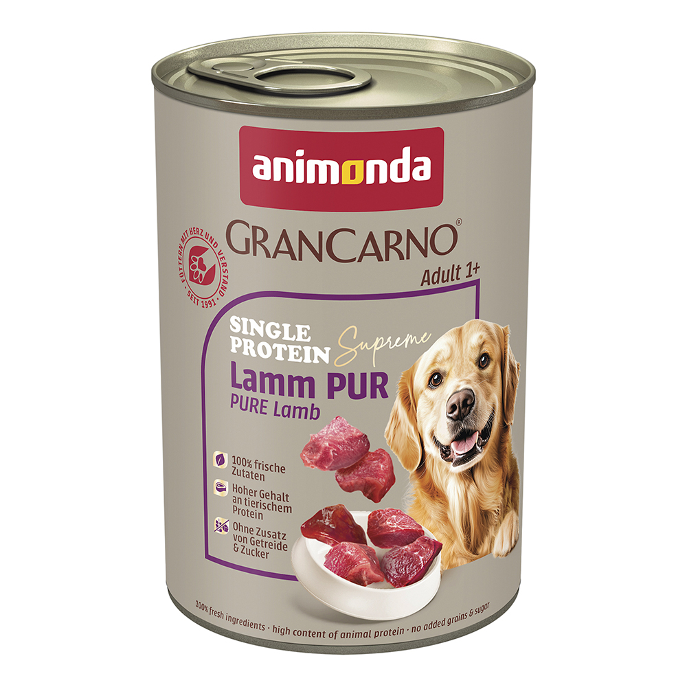 Animonda Gran Carno - Single Protein Lamm pur - Supreme - 6 x 400 g - 1