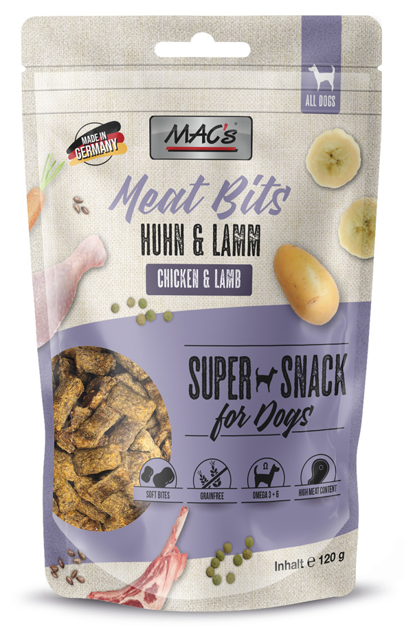 MAC´s - DOG Meat Bits Huhn & Lamm - 1 x 120 g - 1