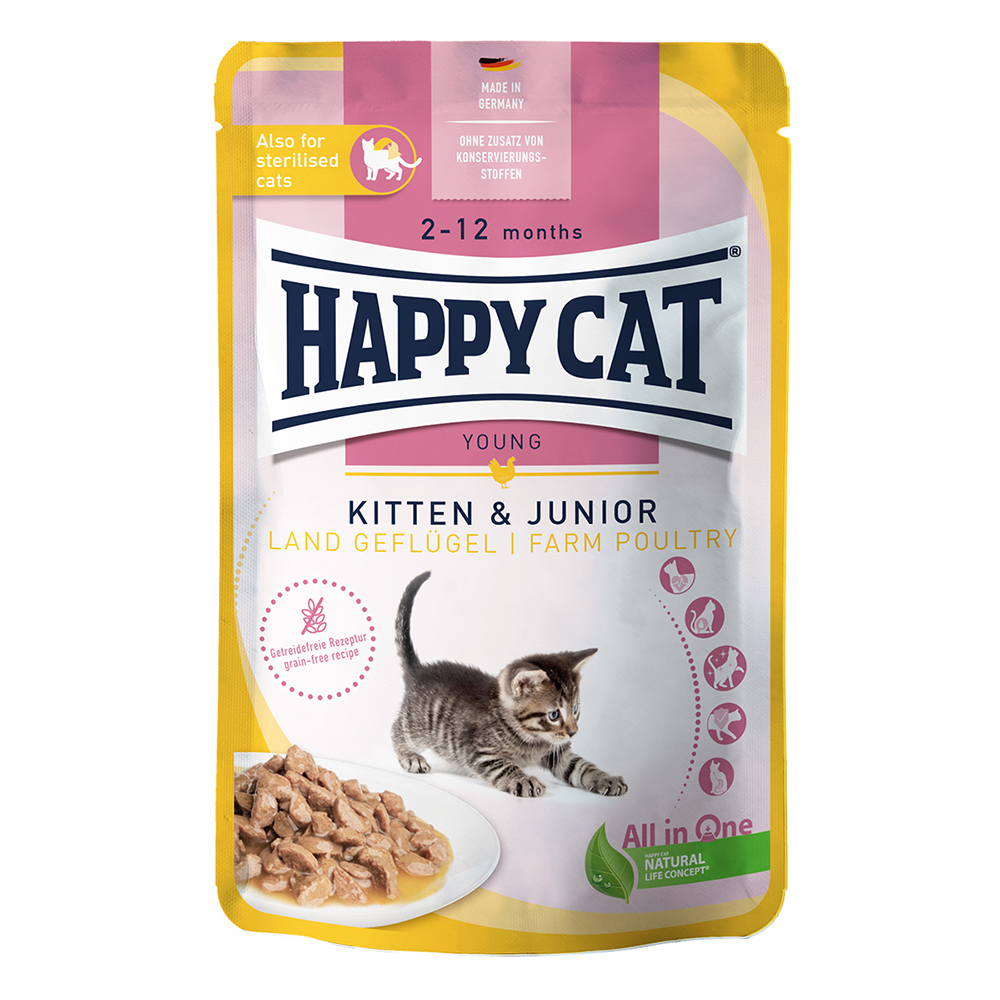 Pouch Young Kitten + Junior Land Geflügel