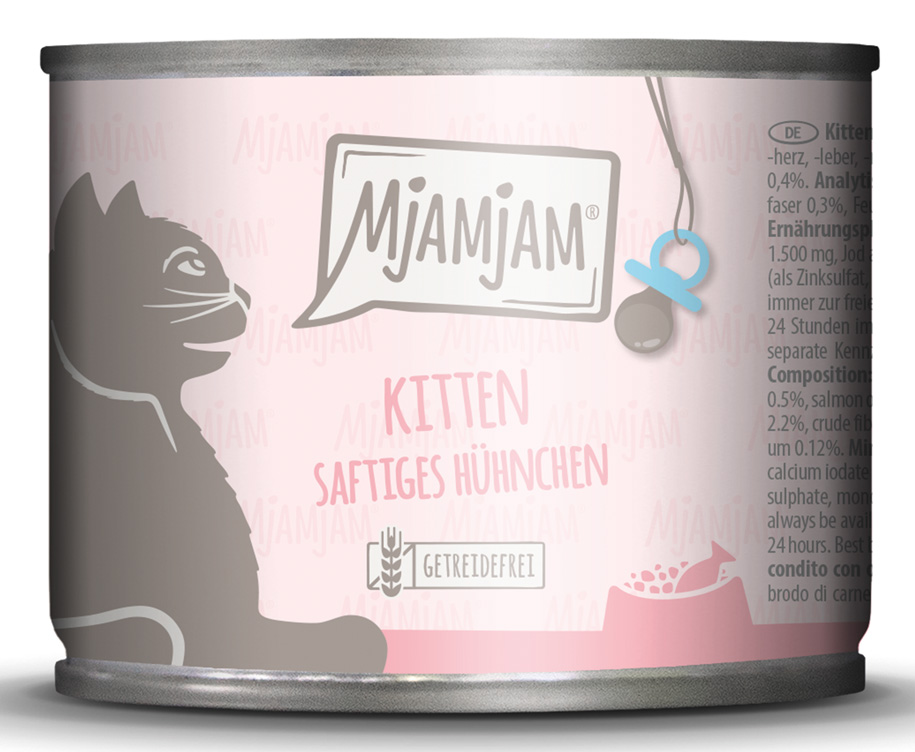 MjAMjAM - Kitten saftiges Hühnchen mit Lachsöl - 6 x 200 g - 1