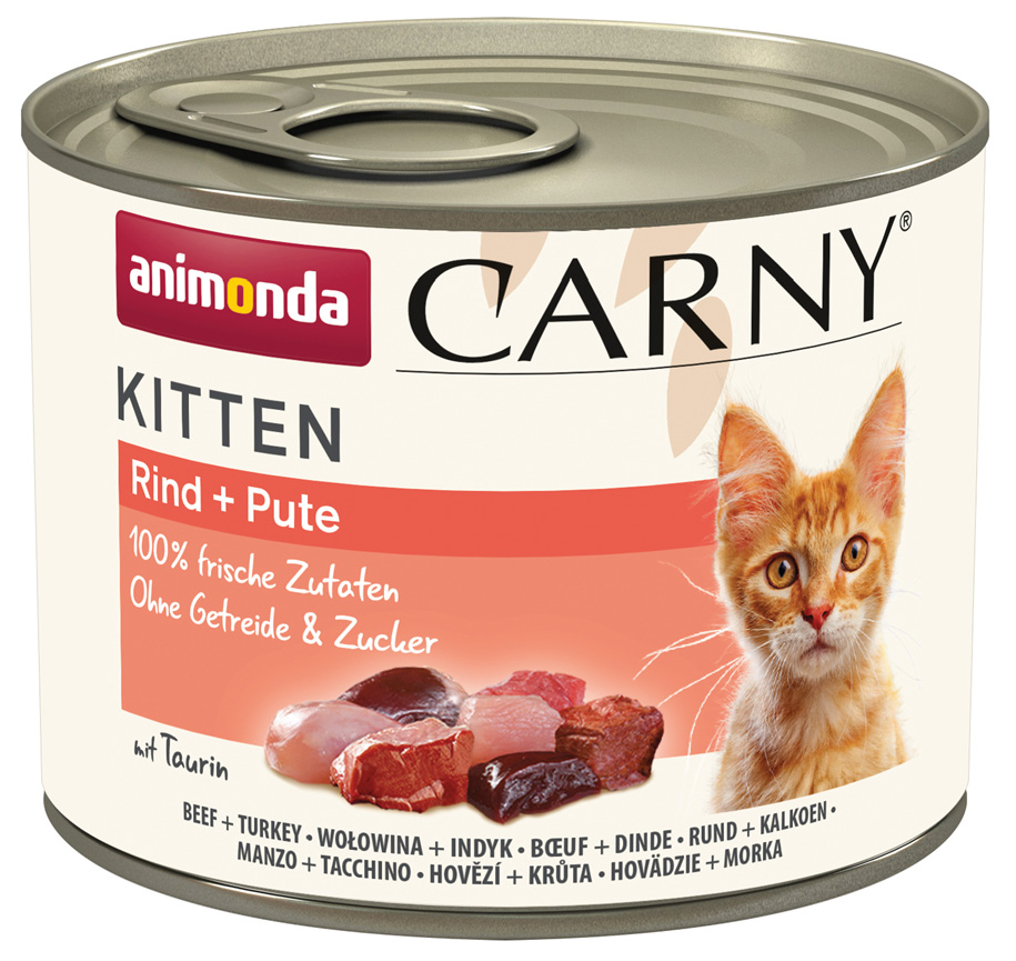 Animonda Carny - Kitten Rind & Pute - 12 x 200 g - 1