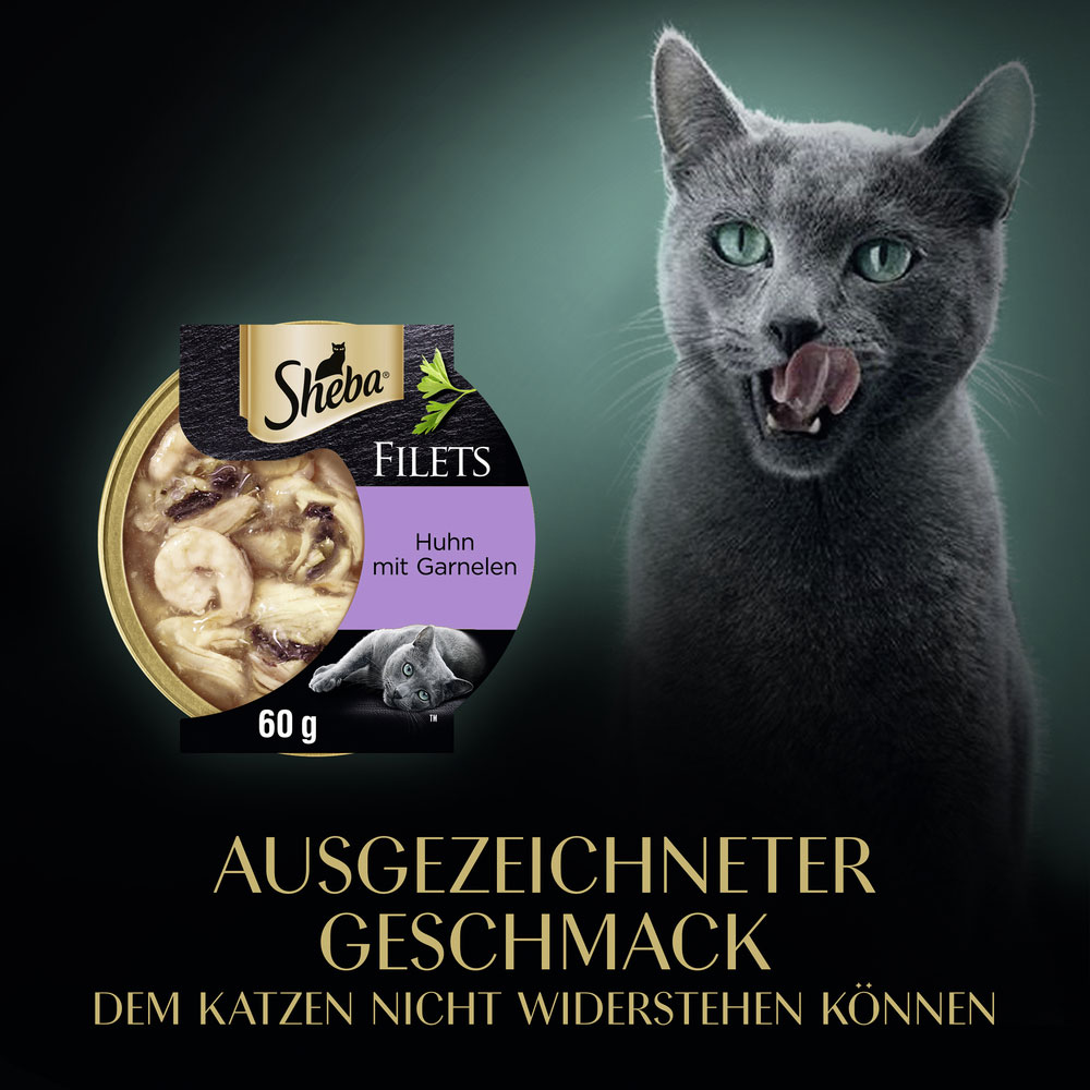 Sheba - Filets mit Huhn & Garnelen - 16 x 60g - 9