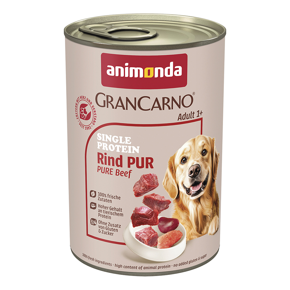 Animonda Gran Carno - Single Protein Rind pur - 6 x 400 g - 1