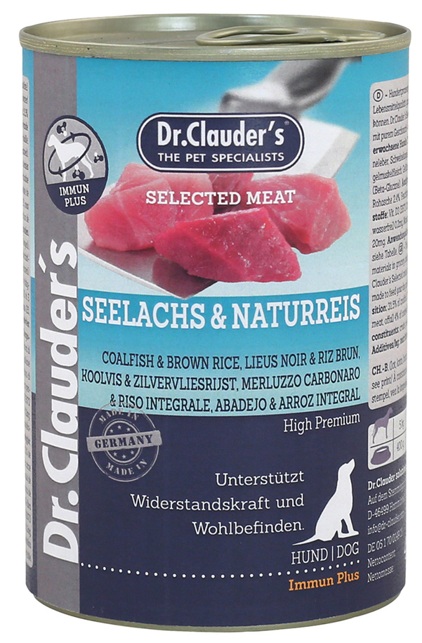 Dr. Clauder - Seelachs & Naturreis - 6 x 400 g - 1