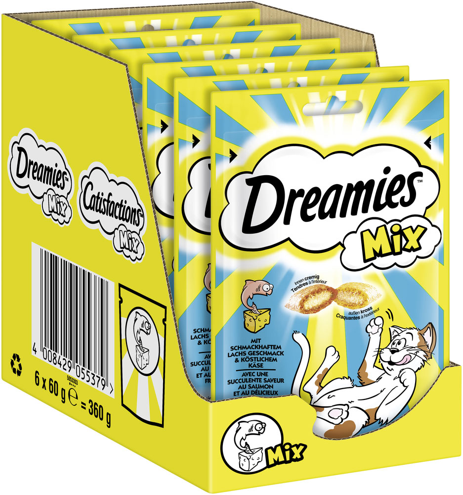 Dreamies - Mix Lachs&Käse 60g - 1 x 60g - 2