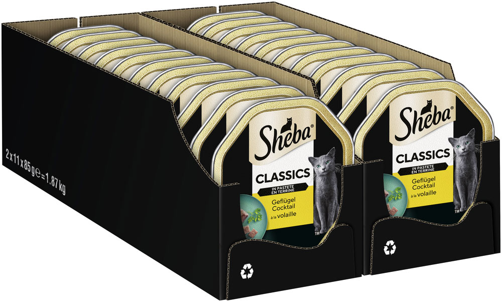 Sheba - Classic Geflügel-Cocktail - 22 x 85g - 3