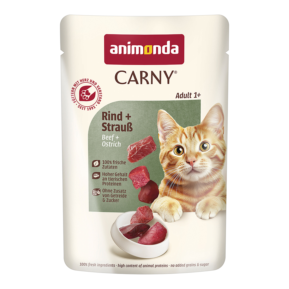 Animonda Carny - Adult Rind&Strauß - 12 x 85 g - 1