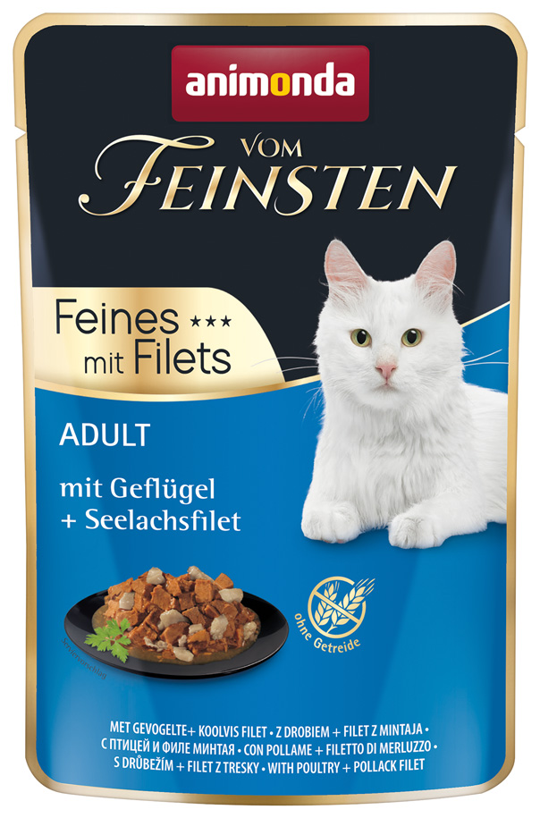 Animonda Vom Feinsten - mit Geflügel & Seelachsfilet - 18 x 85 g - 1