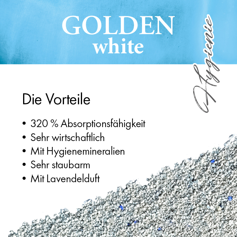 Golden Choice - Golden White Katzenstreu - 1 x 14 kg - 4