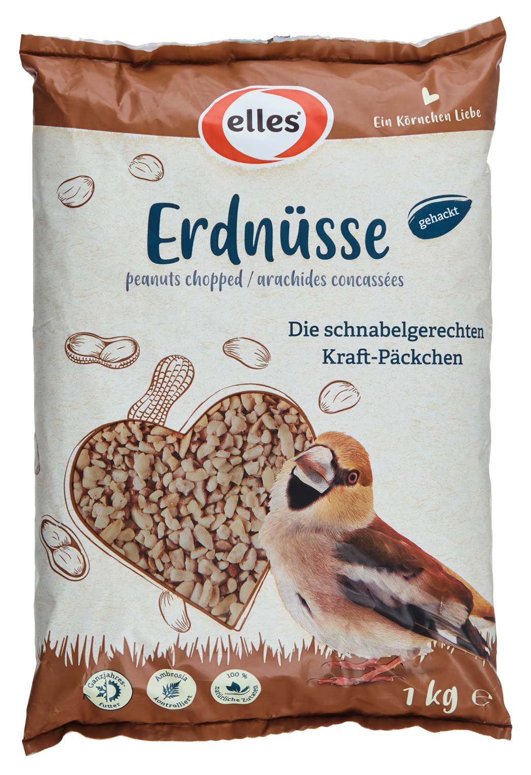 elles - Erdnüsse gehackt 1kg - 15 x 1 kg - 1