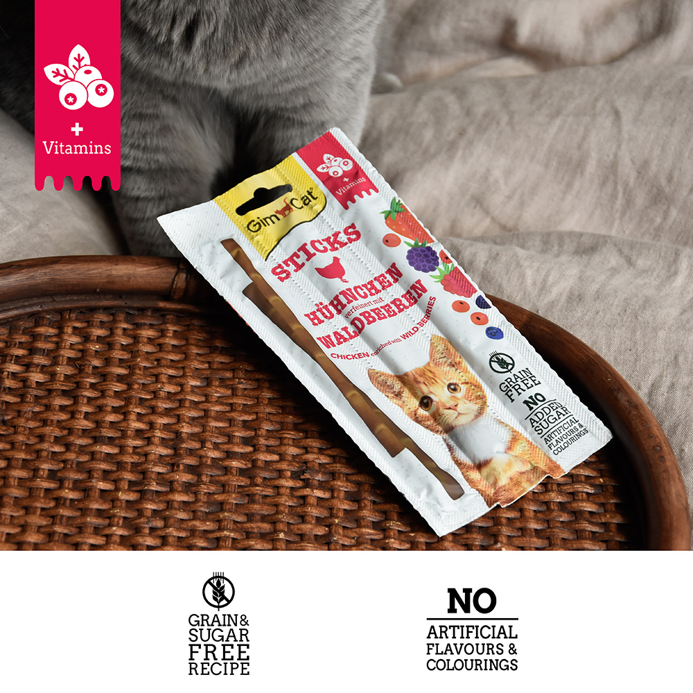 GimCat - Duo-Sticks Hühnchen & Waldbeere - 4
