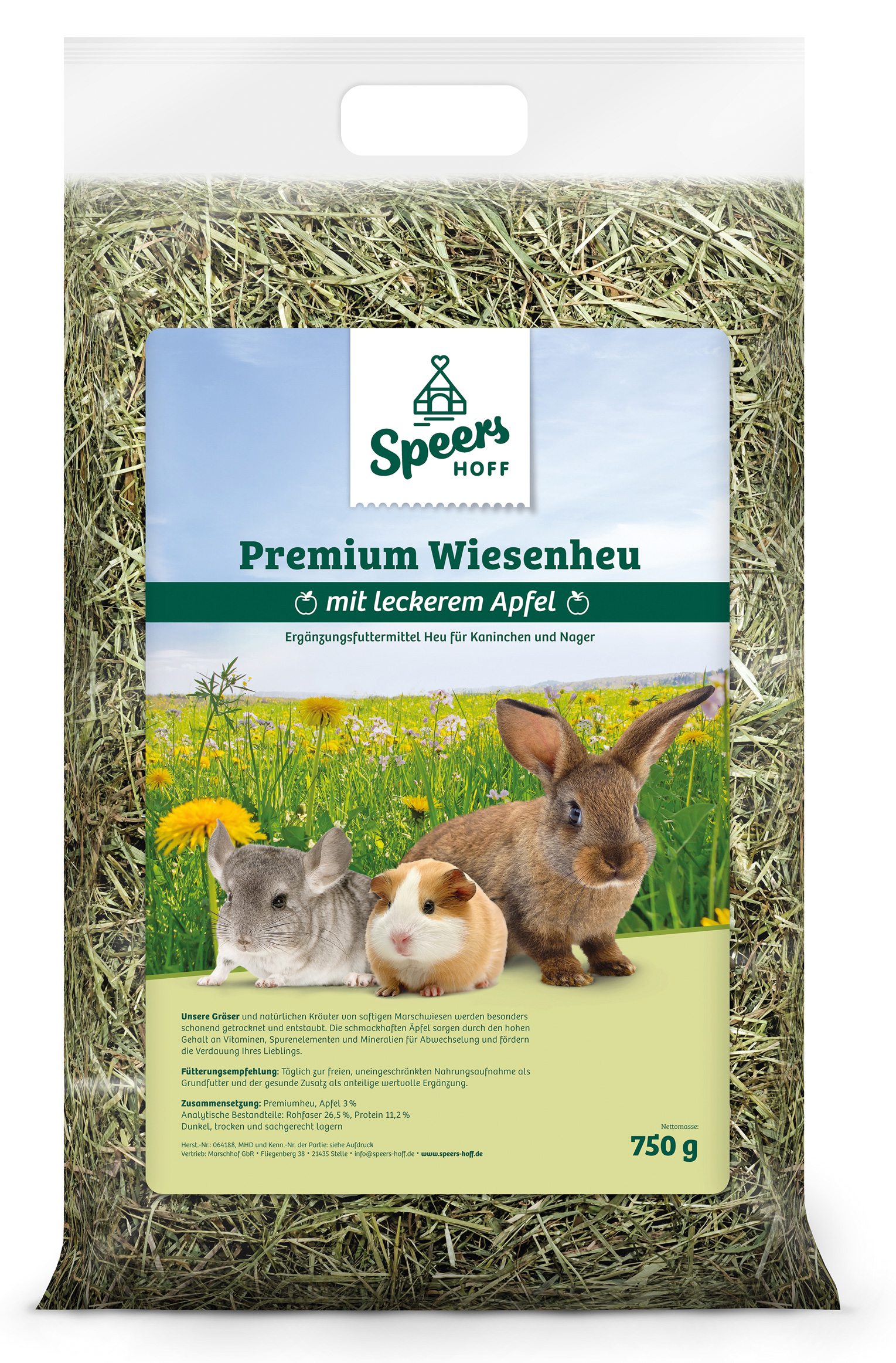 Premiumheu mit Apfel